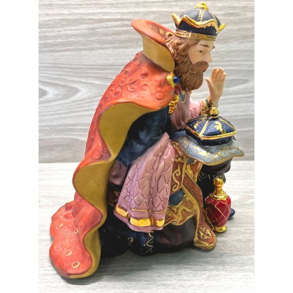Kneeling Wiseman Christmas Nativity Kirkland Replacement Porcelain Figurine - Picture 4 of 9